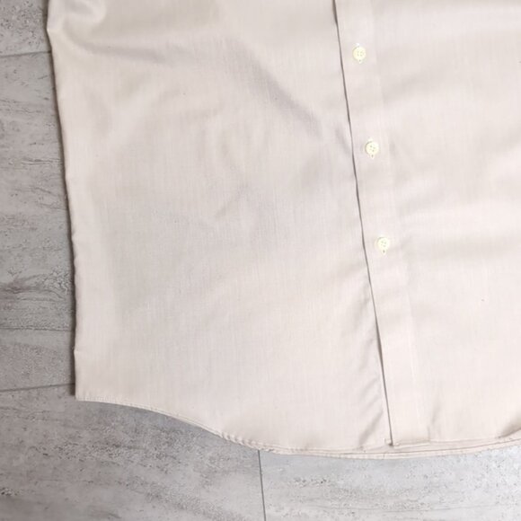 Joseph Abboud Non Iron Dress Shirt Cotton Long Sleeve Neutral Beige - Picture 8 of 12